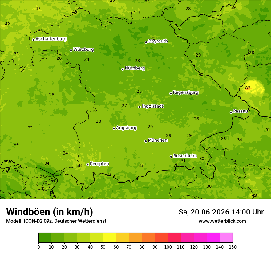 Maximale Windböen