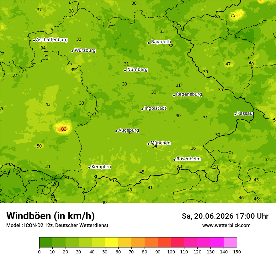Maximale Windböen