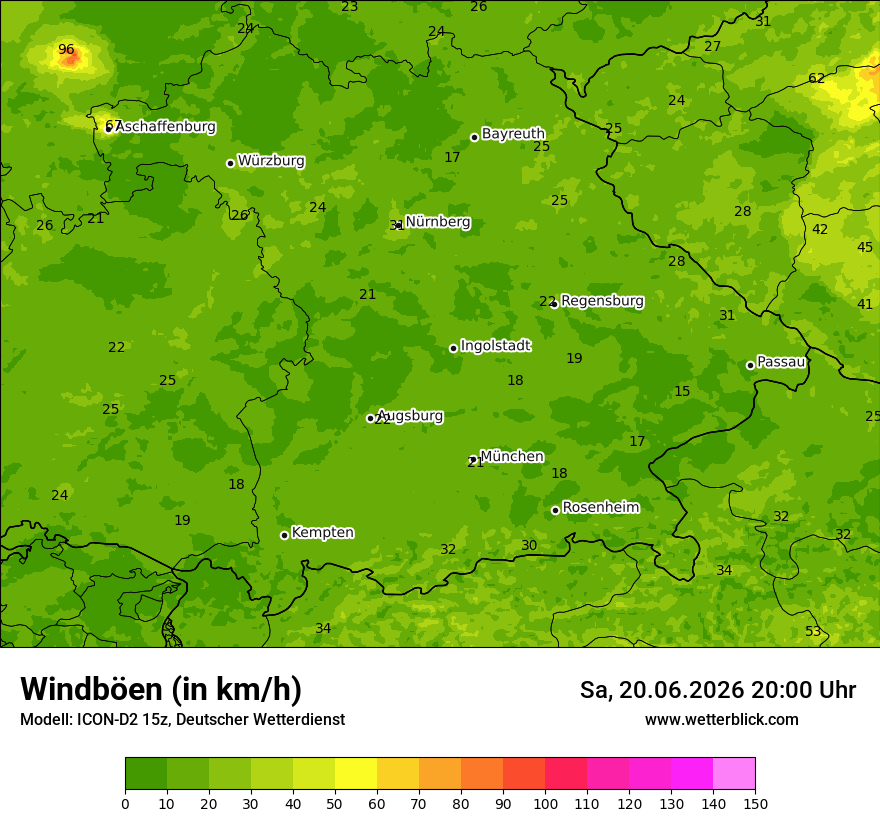 Maximale Windböen