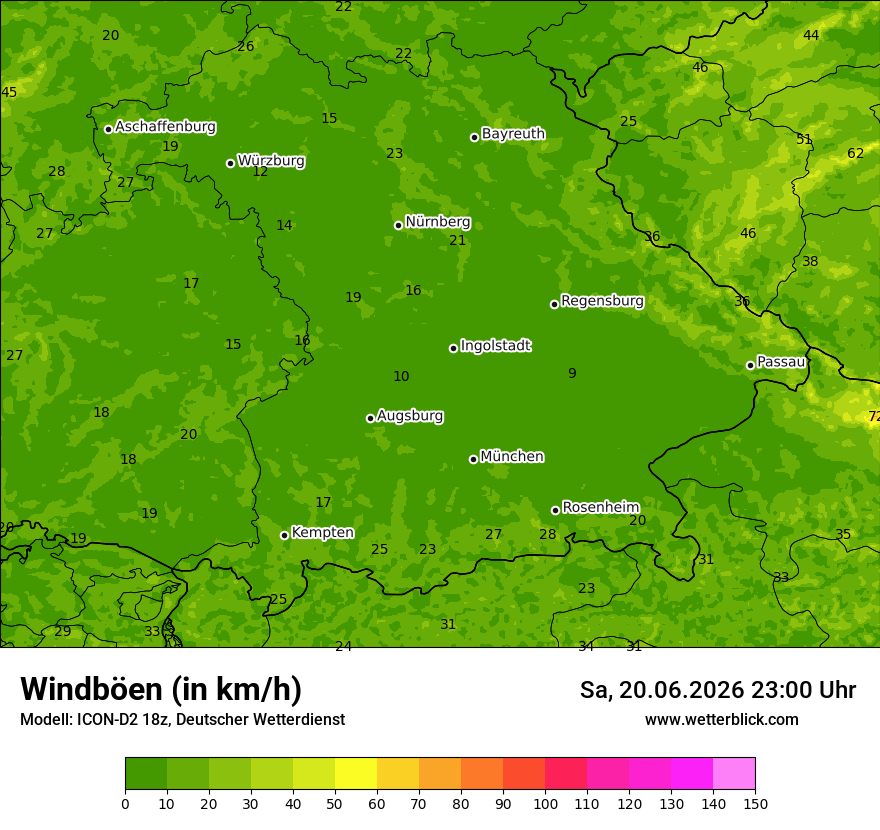 Maximale Windböen