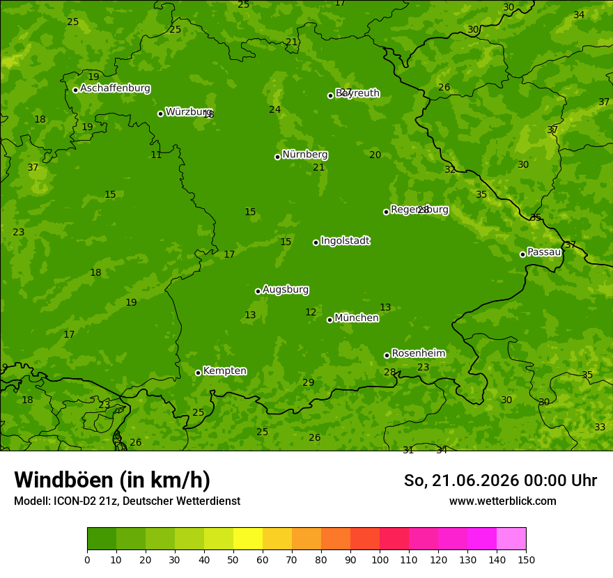 Maximale Windböen