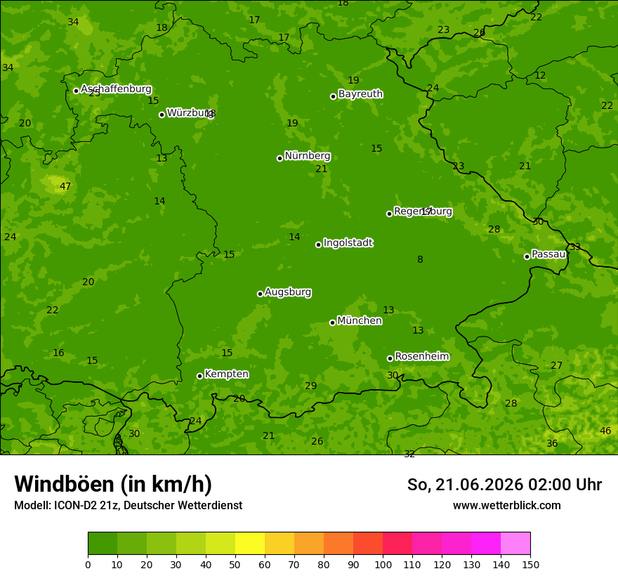 Maximale Windböen