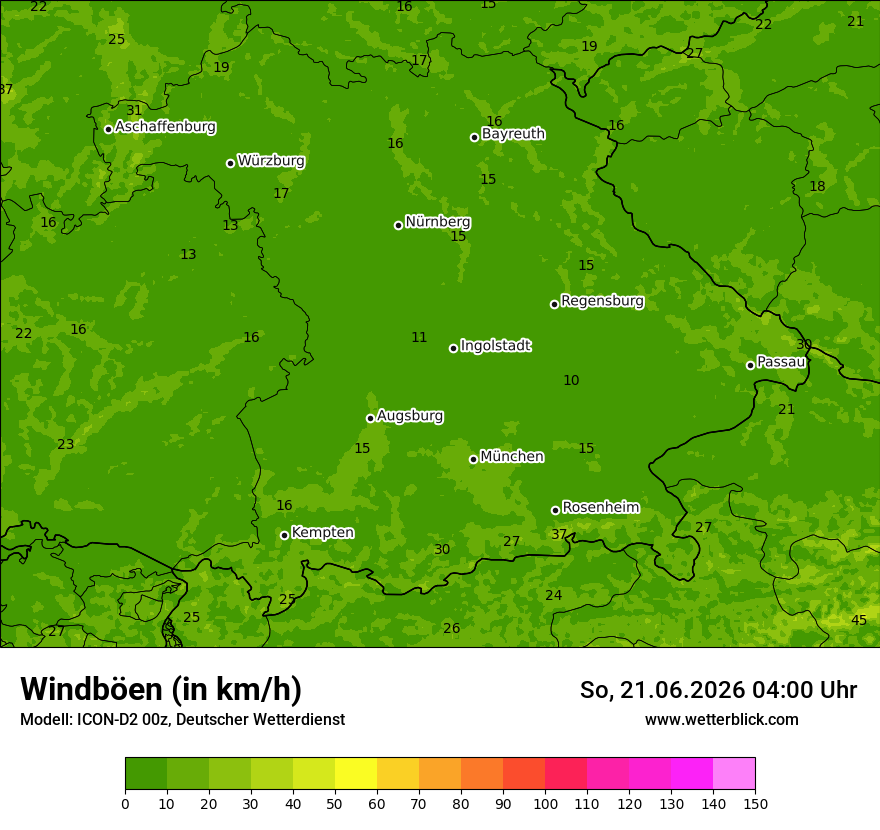 Maximale Windböen