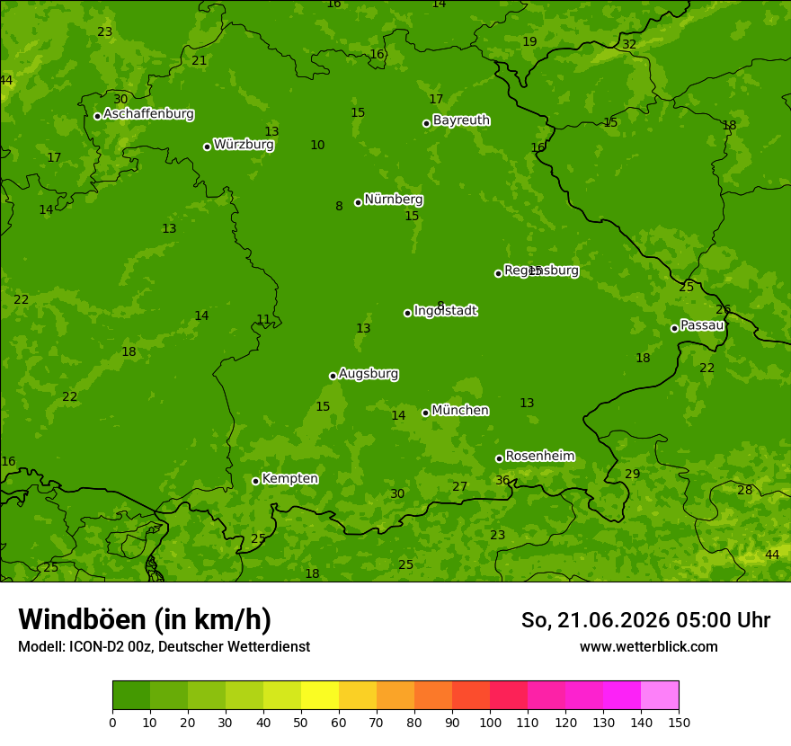 Maximale Windböen