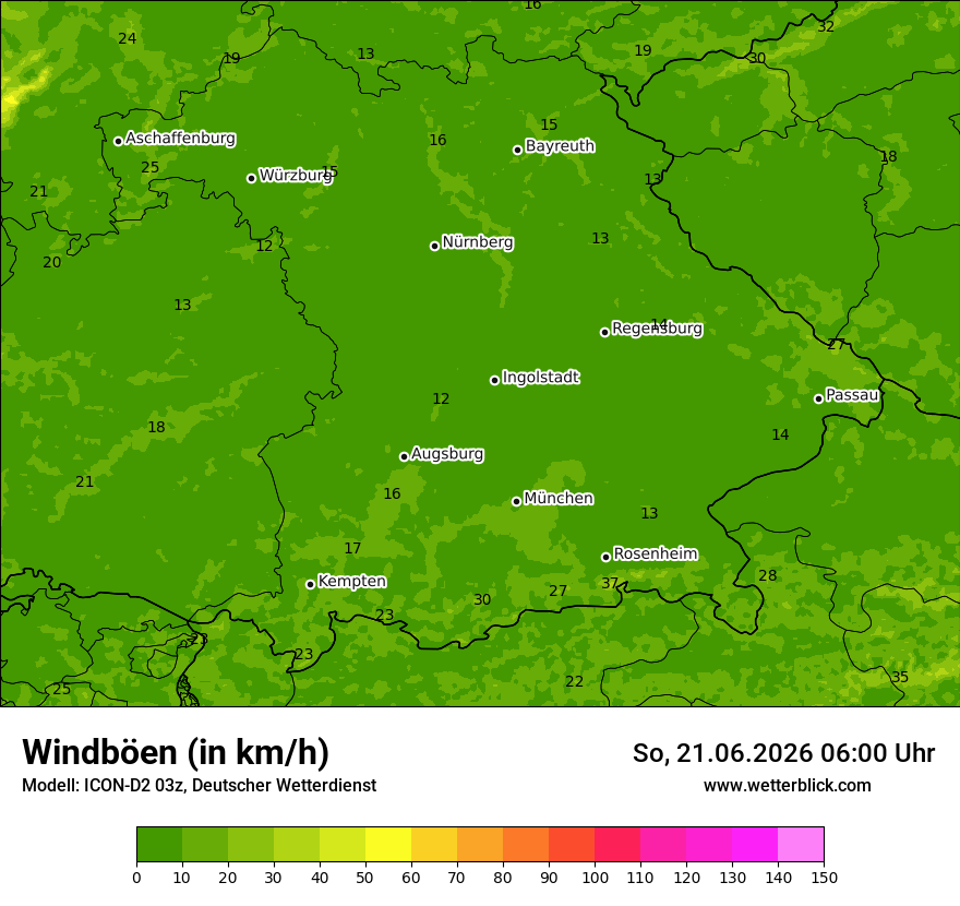Maximale Windböen
