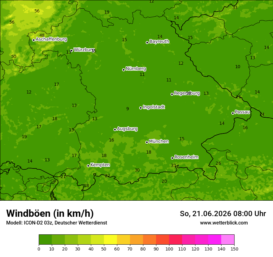 Maximale Windböen