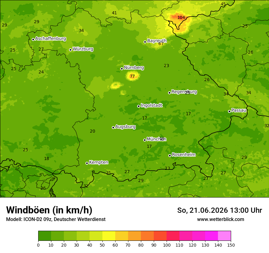 Maximale Windböen