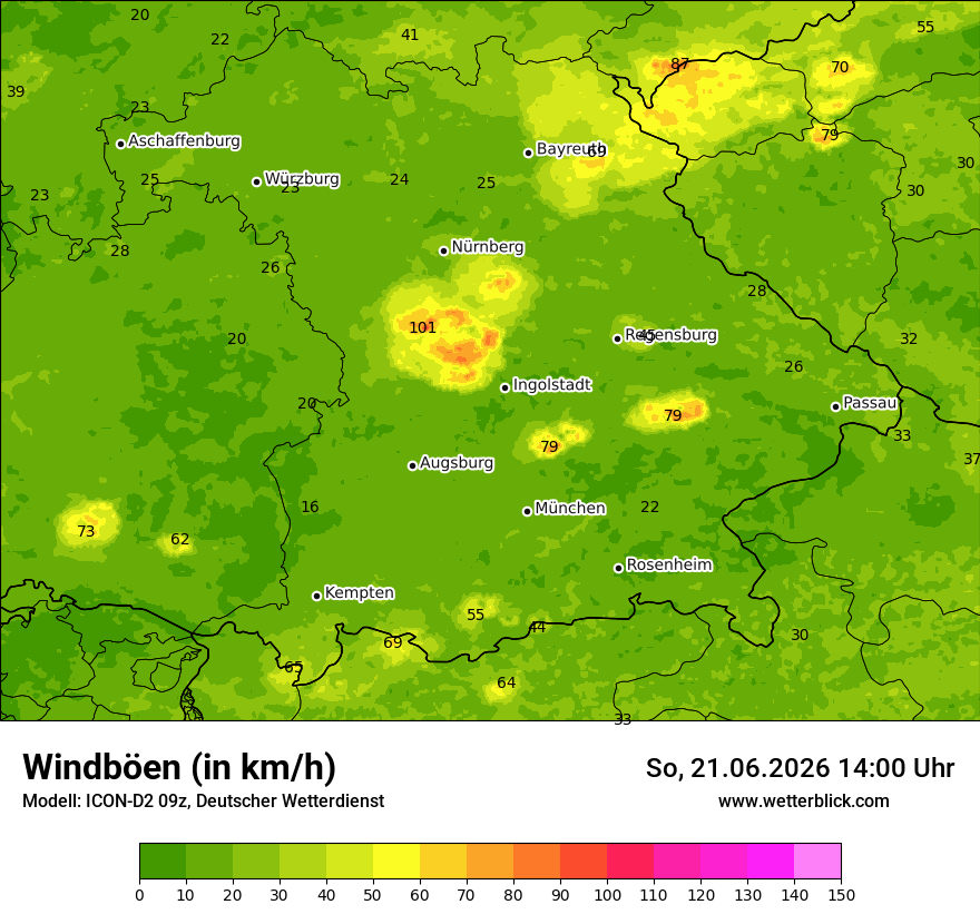 Maximale Windböen