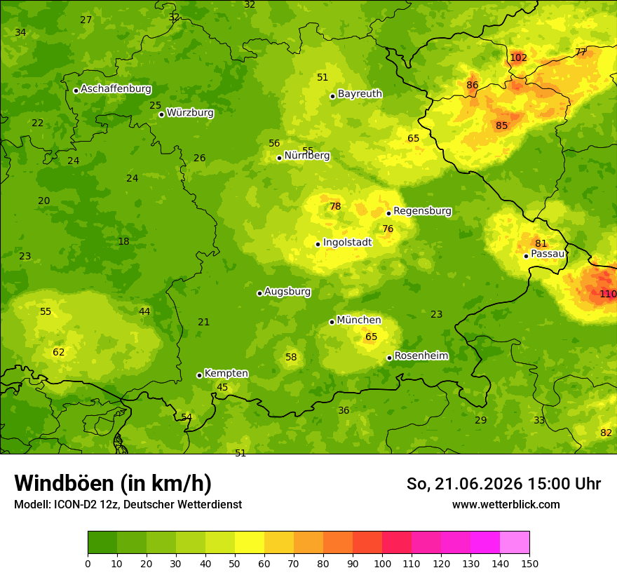 Maximale Windböen