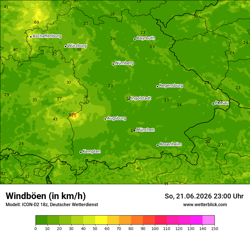 Maximale Windböen