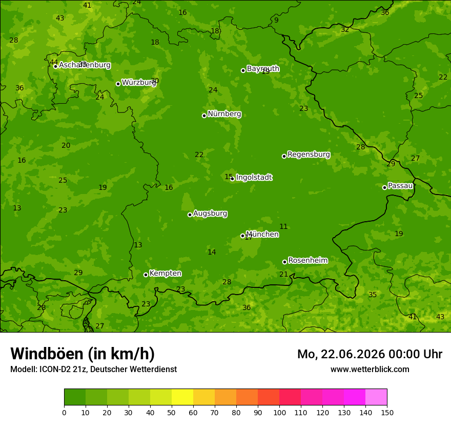 Maximale Windböen