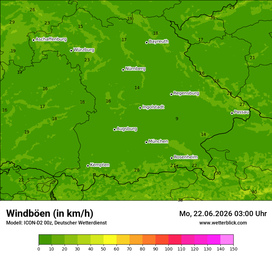 Maximale Windböen