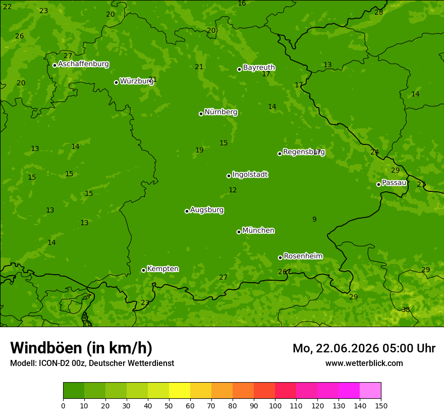Maximale Windböen