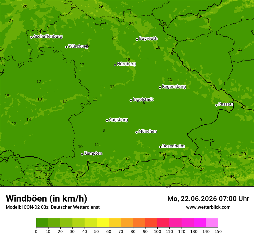 Maximale Windböen