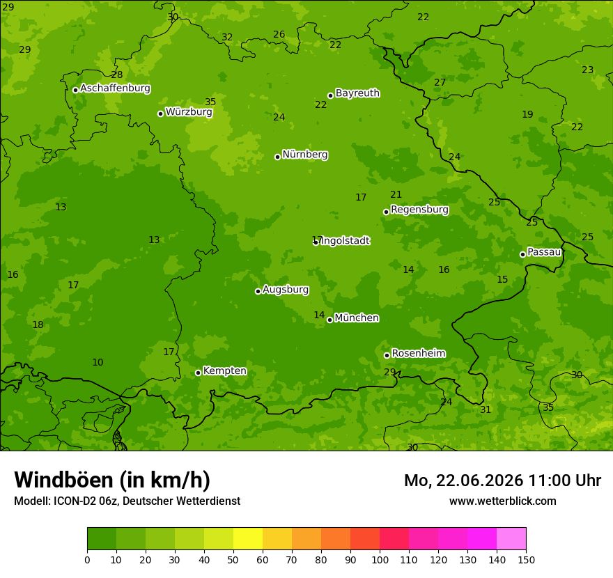 Maximale Windböen