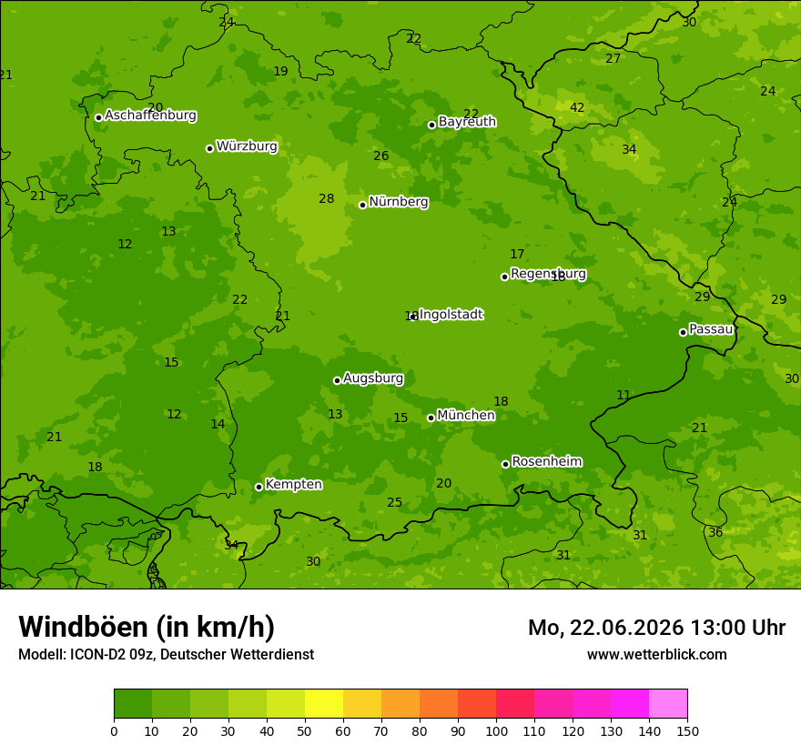 Maximale Windböen
