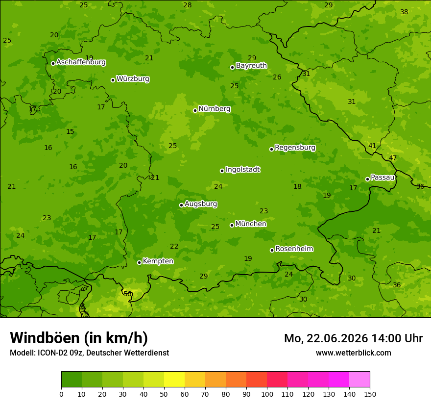 Maximale Windböen