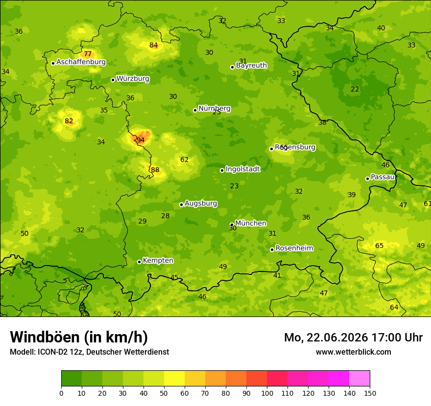 Maximale Windböen