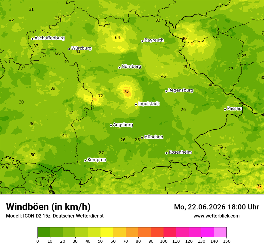 Maximale Windböen