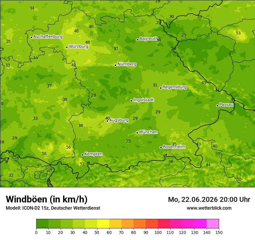 Maximale Windböen