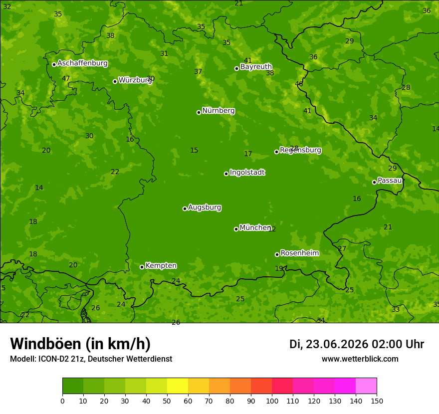 Maximale Windböen