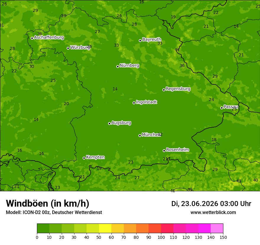 Maximale Windböen
