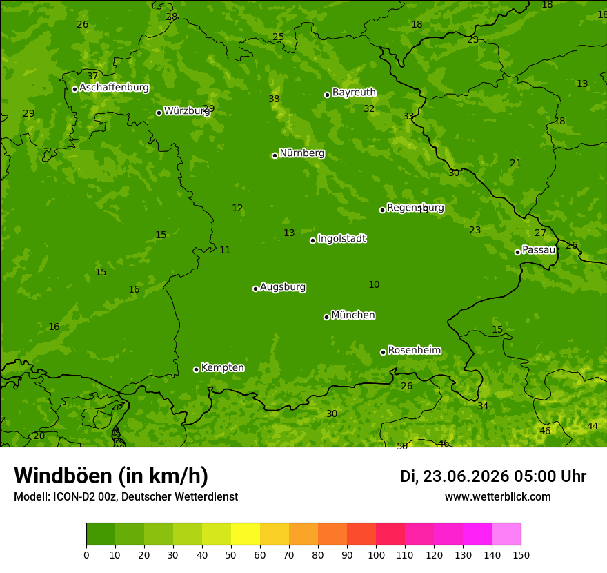 Maximale Windböen