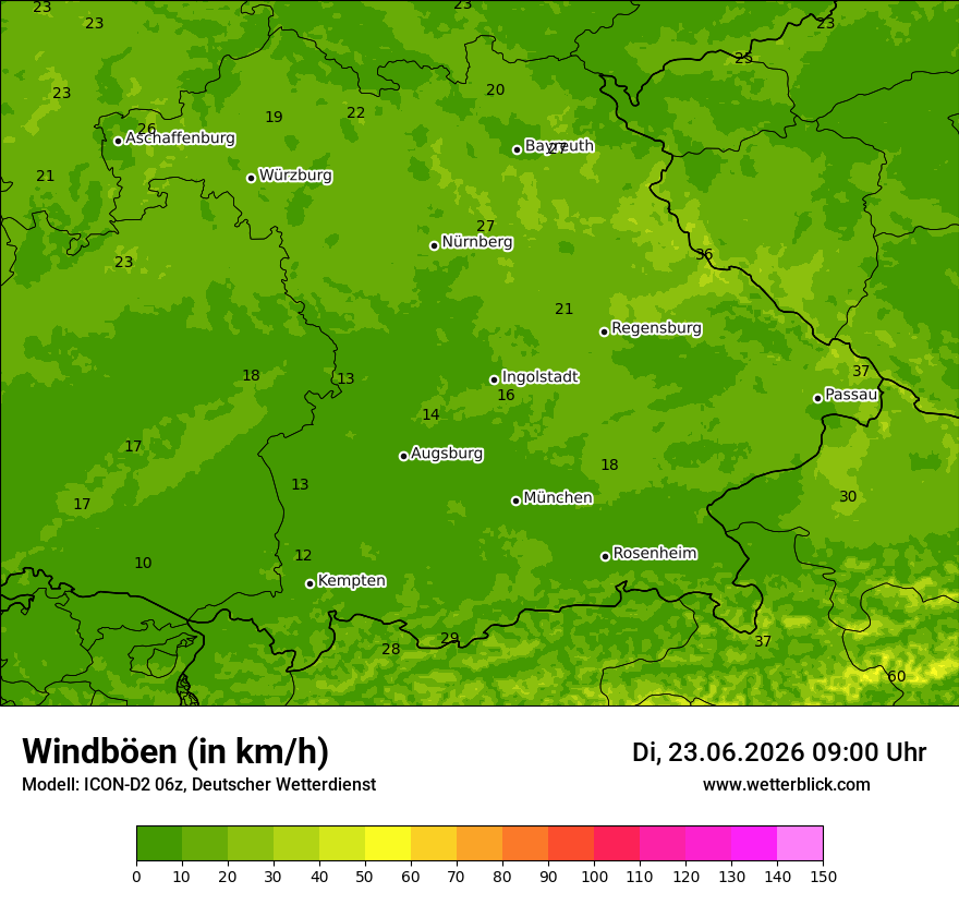 Maximale Windböen