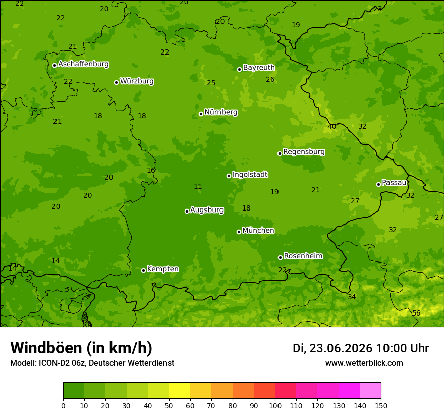 Maximale Windböen