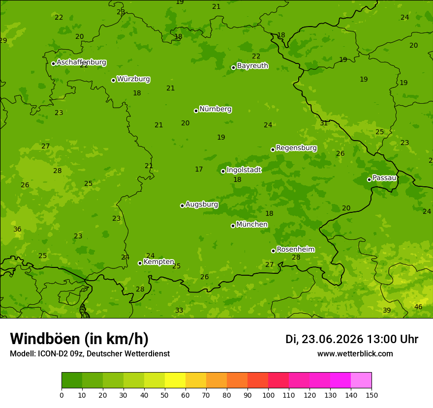 Maximale Windböen