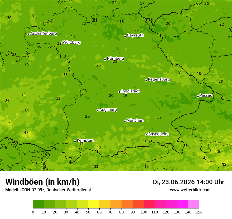 Maximale Windböen