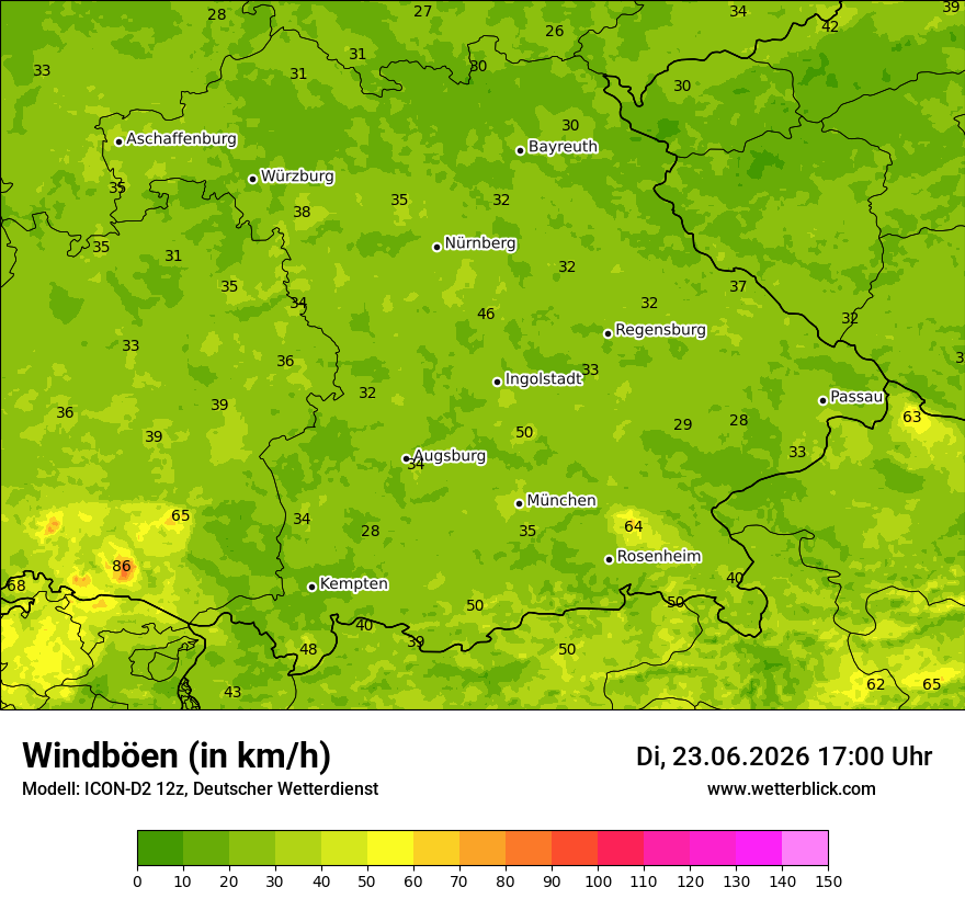 Maximale Windböen