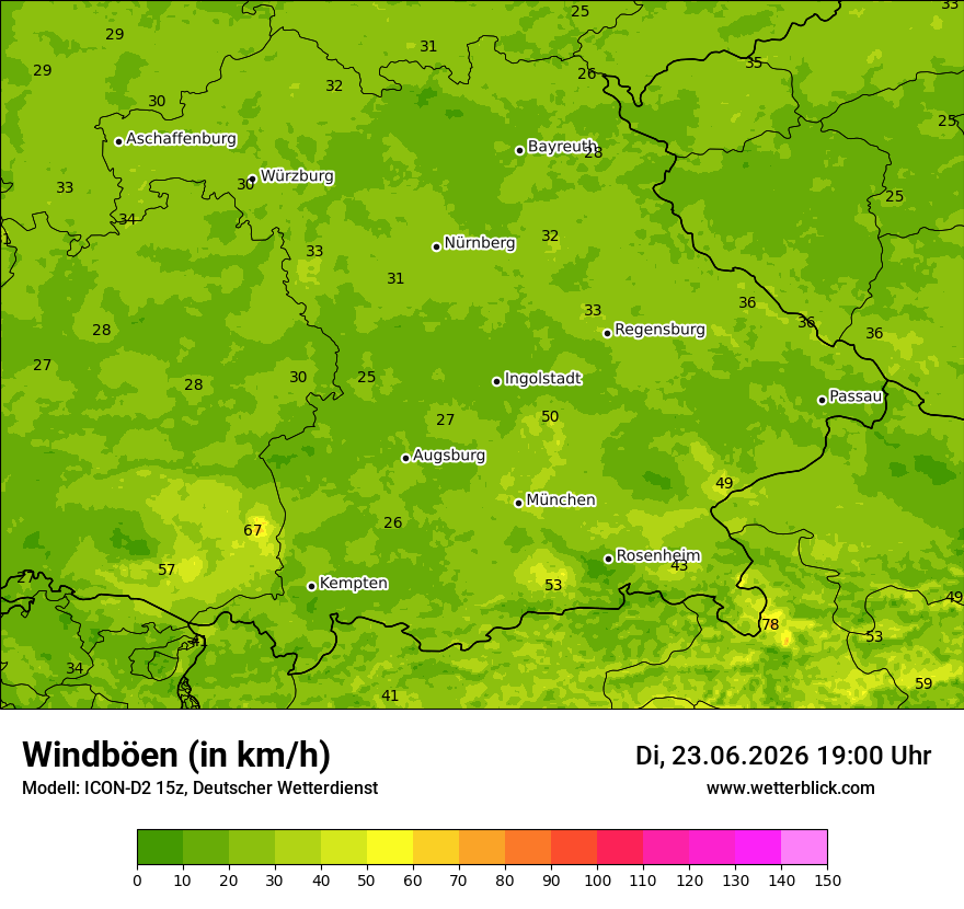 Maximale Windböen