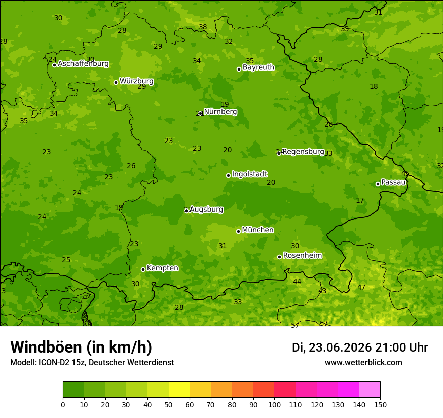 Maximale Windböen