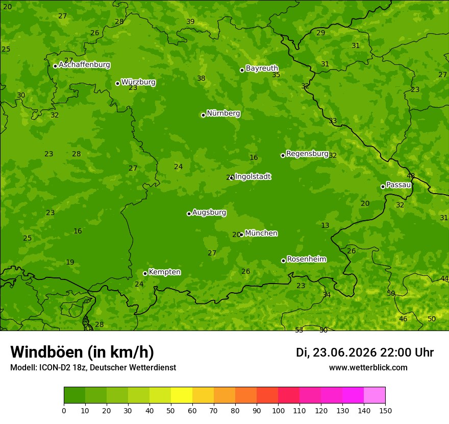 Maximale Windböen
