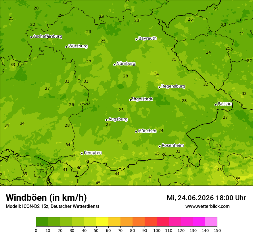 Maximale Windböen