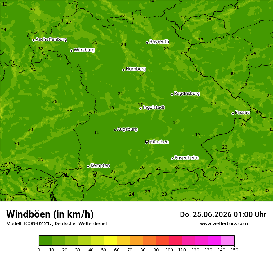 Maximale Windböen
