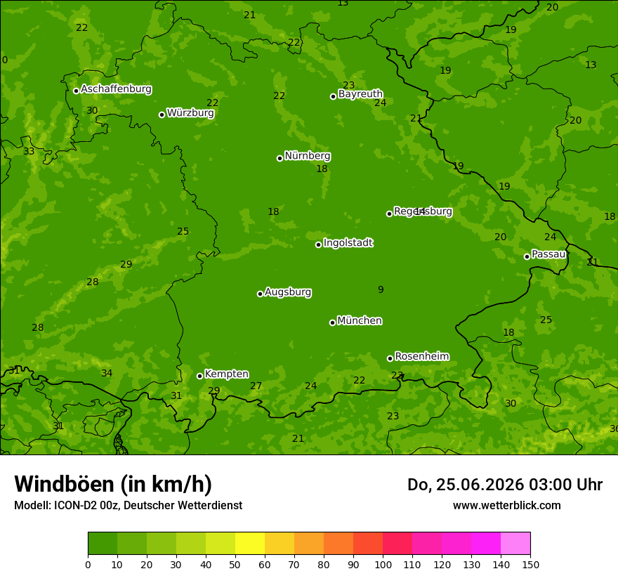 Maximale Windböen