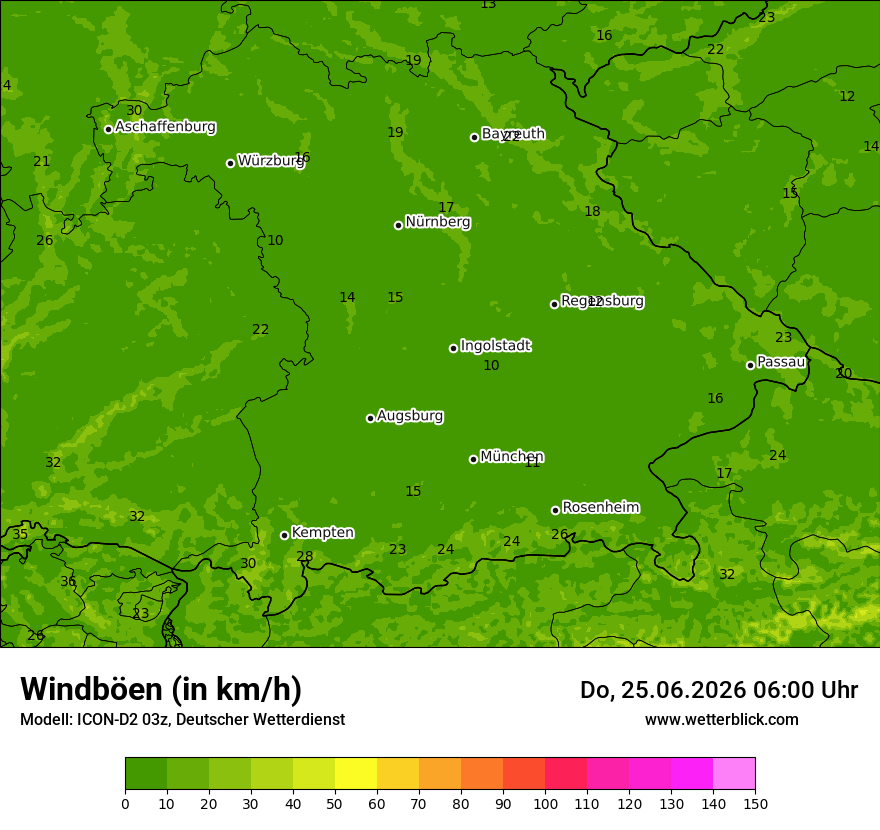 Maximale Windböen