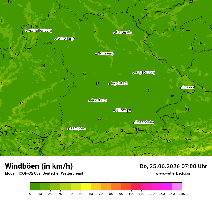 Maximale Windböen