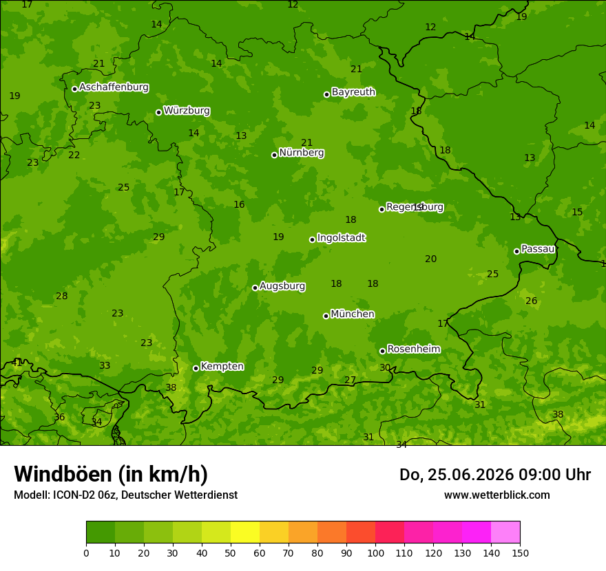 Maximale Windböen