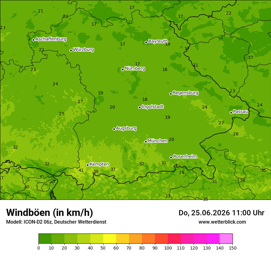 Maximale Windböen