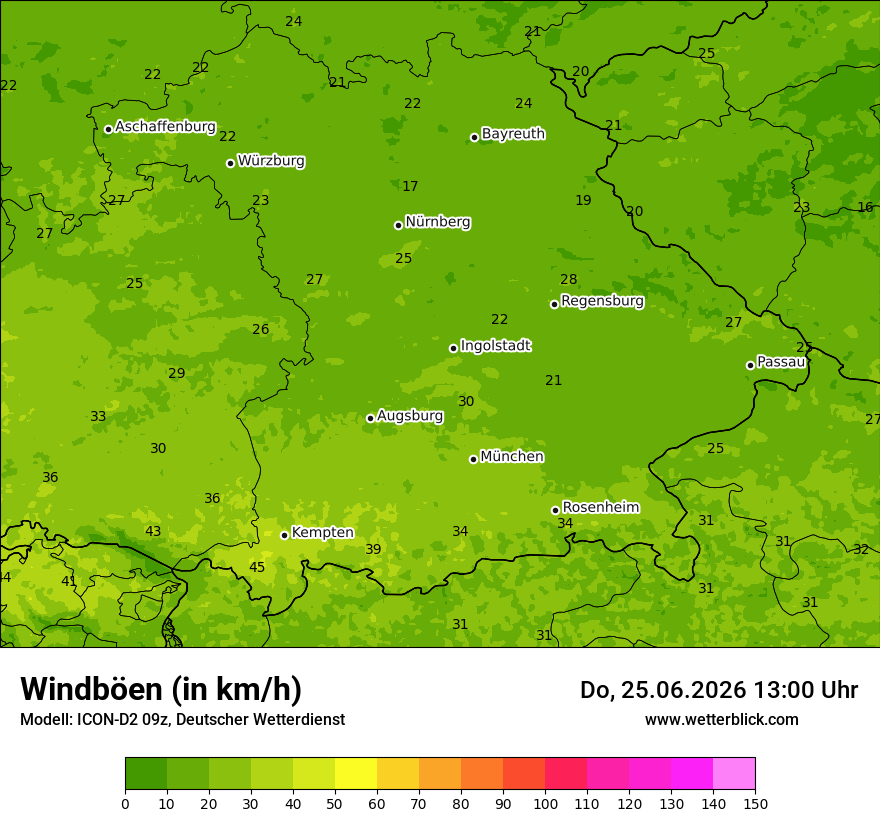 Maximale Windböen