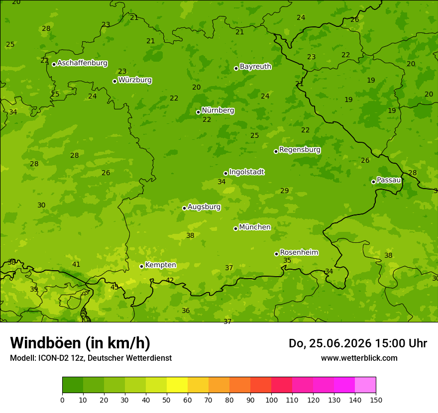 Maximale Windböen