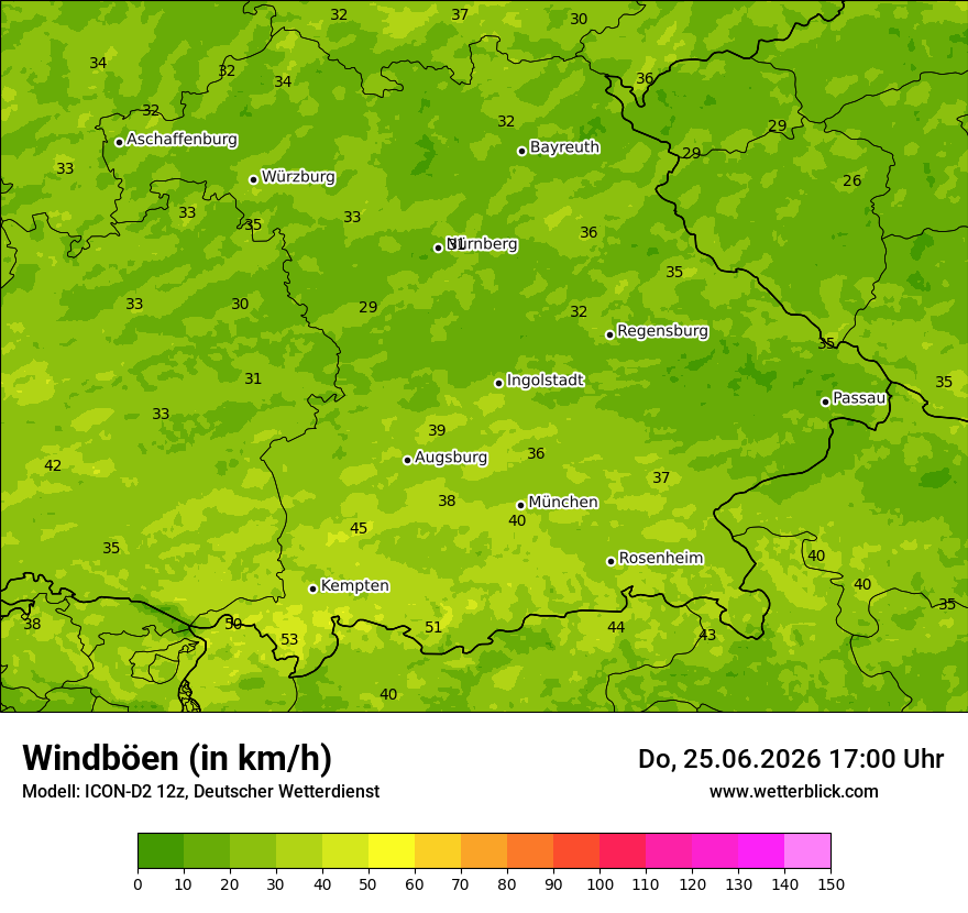 Maximale Windböen