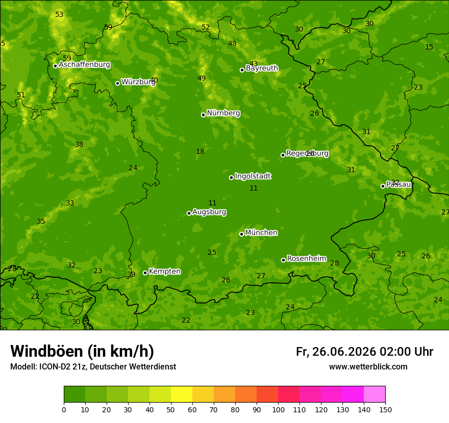 Maximale Windböen