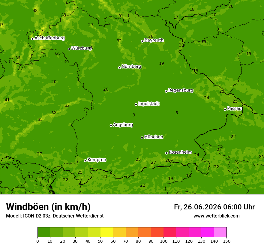 Maximale Windböen