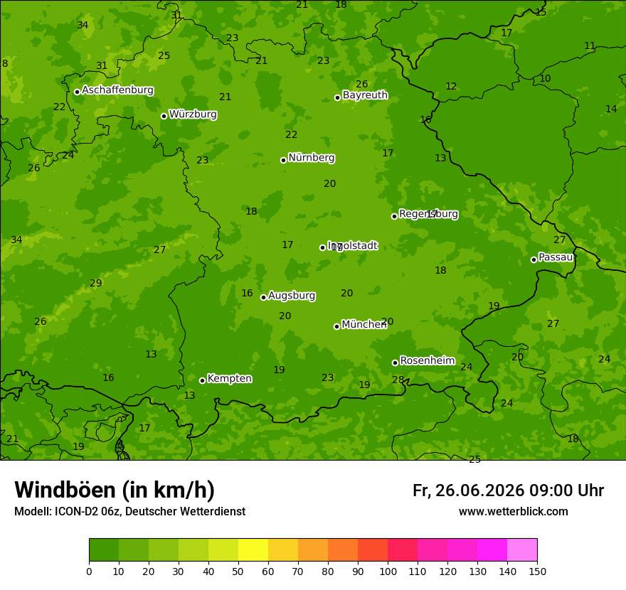 Maximale Windböen