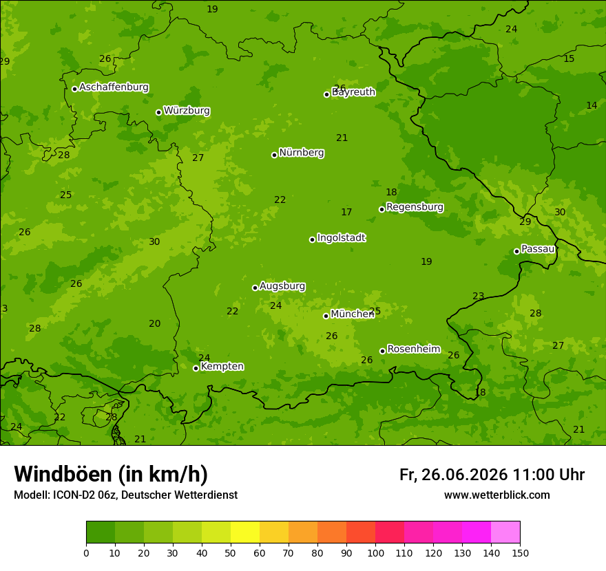 Maximale Windböen