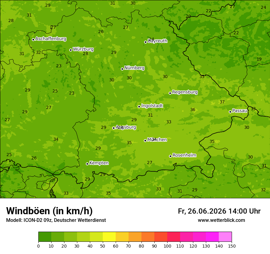 Maximale Windböen